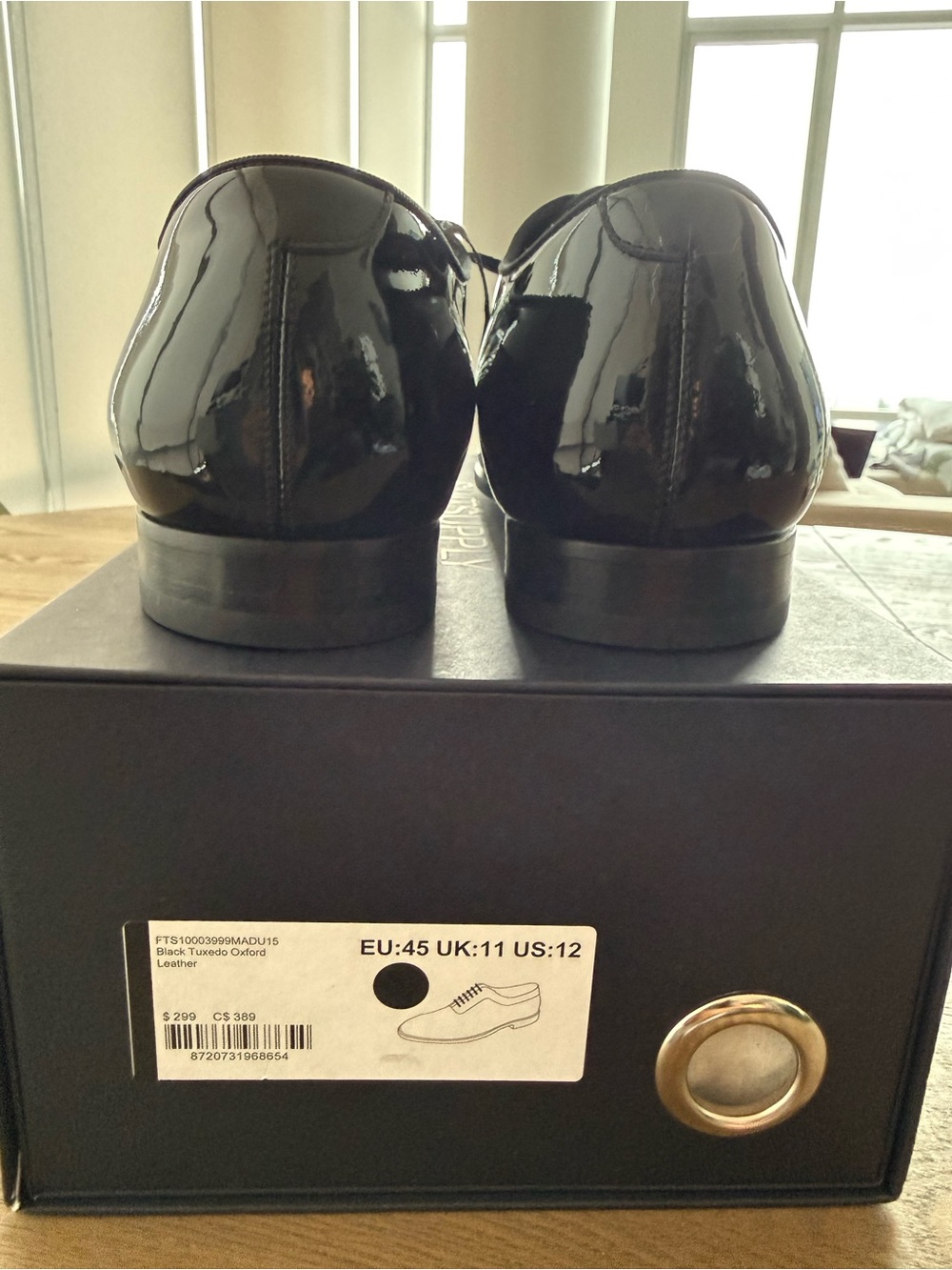 Suitsupply Black Patent Leather Lace-Up Oxfords - Picture 5 of 5